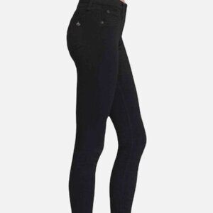 Rag and Bone Jeans Women's 27 Black Plush Denim Leggings Skinny Stretch